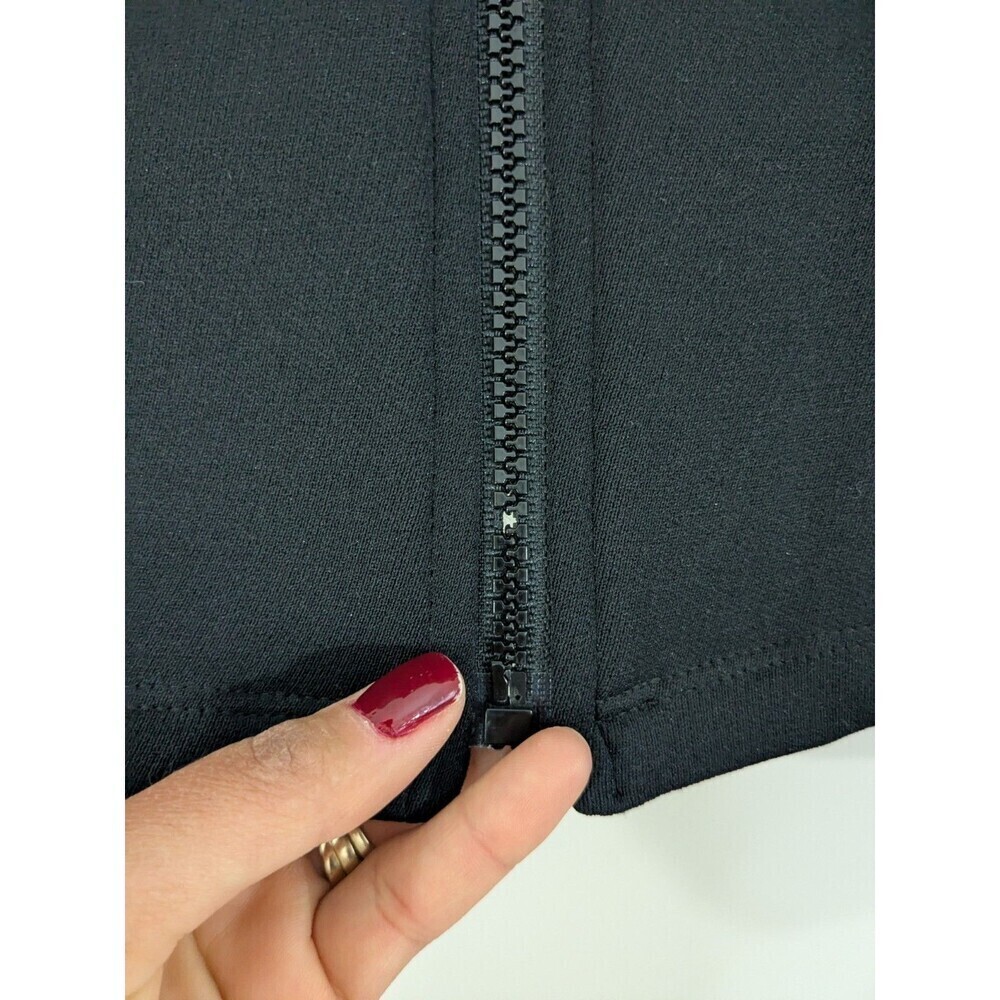 Charles Ancona Full Zipper Equestrian Jacket Black Back Logo Luxury Size Large - Picture 9 of 9